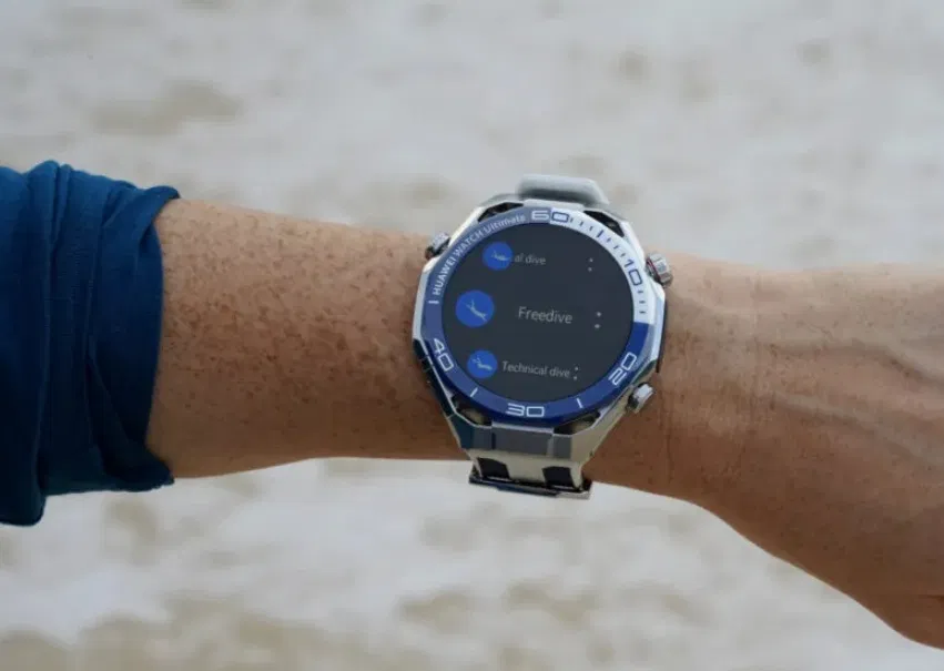 Đồng hồ HUAWEI Watch Ultimate 2 hiển thị các tùy chọn theo dõi lặn (Ảnh: Internet)
