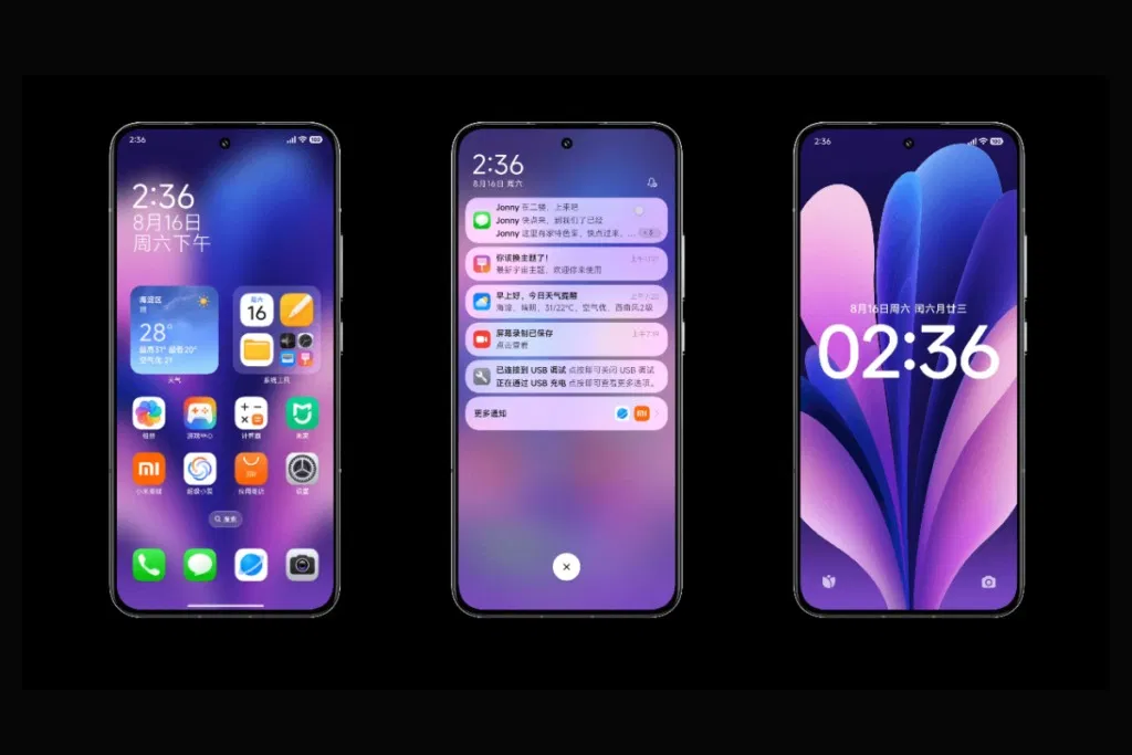 Giao diện icon và thanh thông báo của Xiaomi HyperOS 3 (Ảnh: Internet) Giao diện icon và thanh thông báo của Xiaomi HyperOS 3 (Ảnh: Internet)