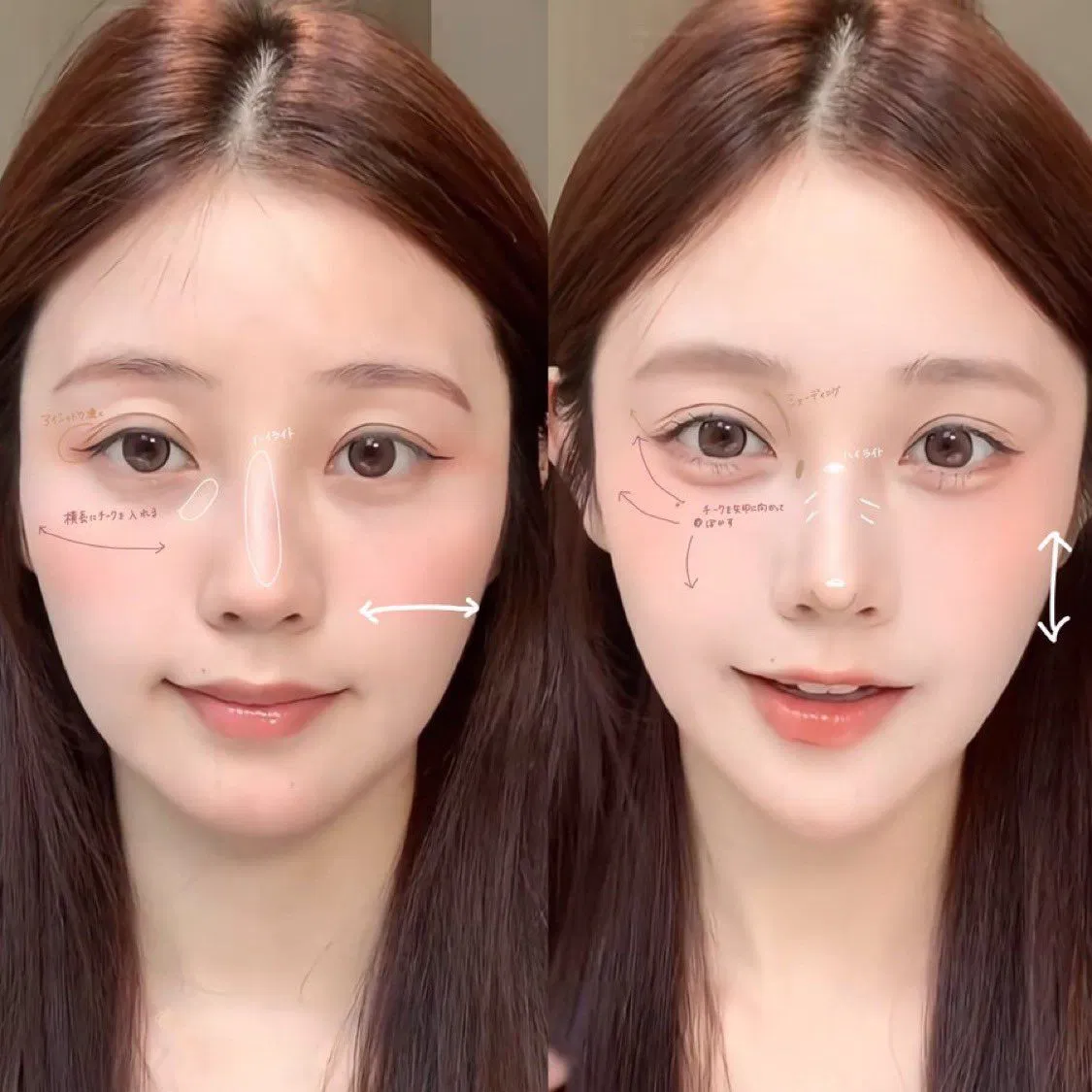 Phối màu má hồng Ombré