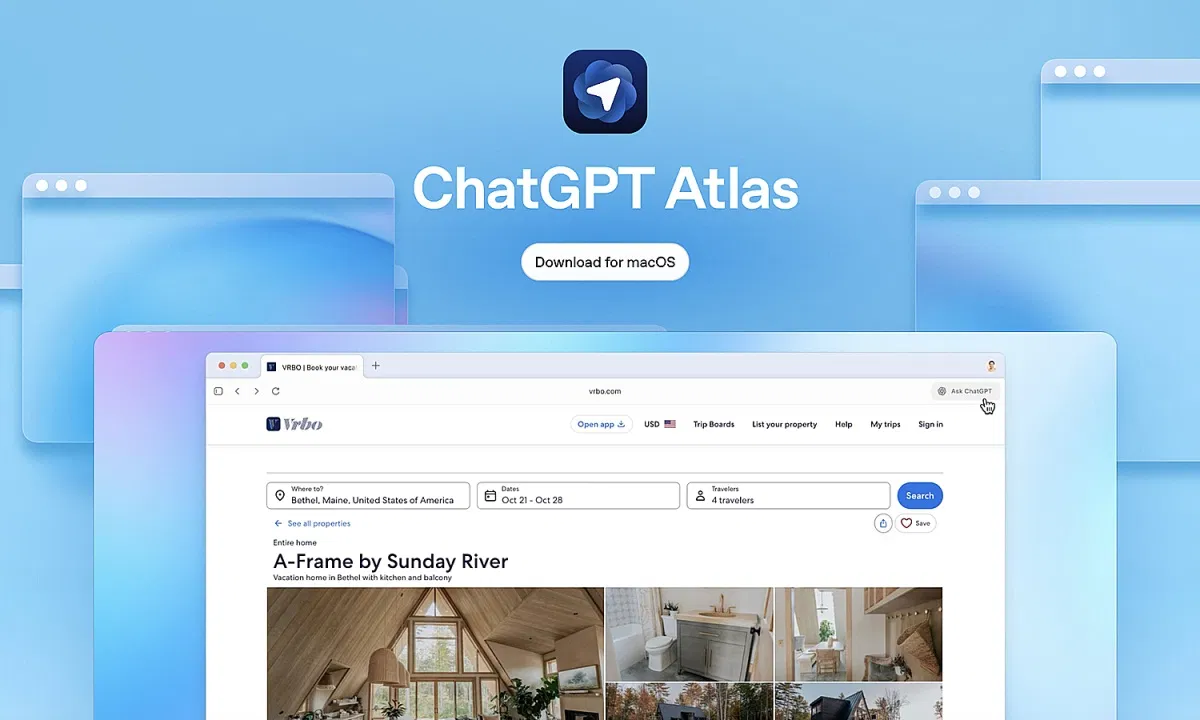 Trình duyệt web ChatGPT Atlas (Ảnh: Internet) Trình duyệt web ChatGPT Atlas (Ảnh: Internet)