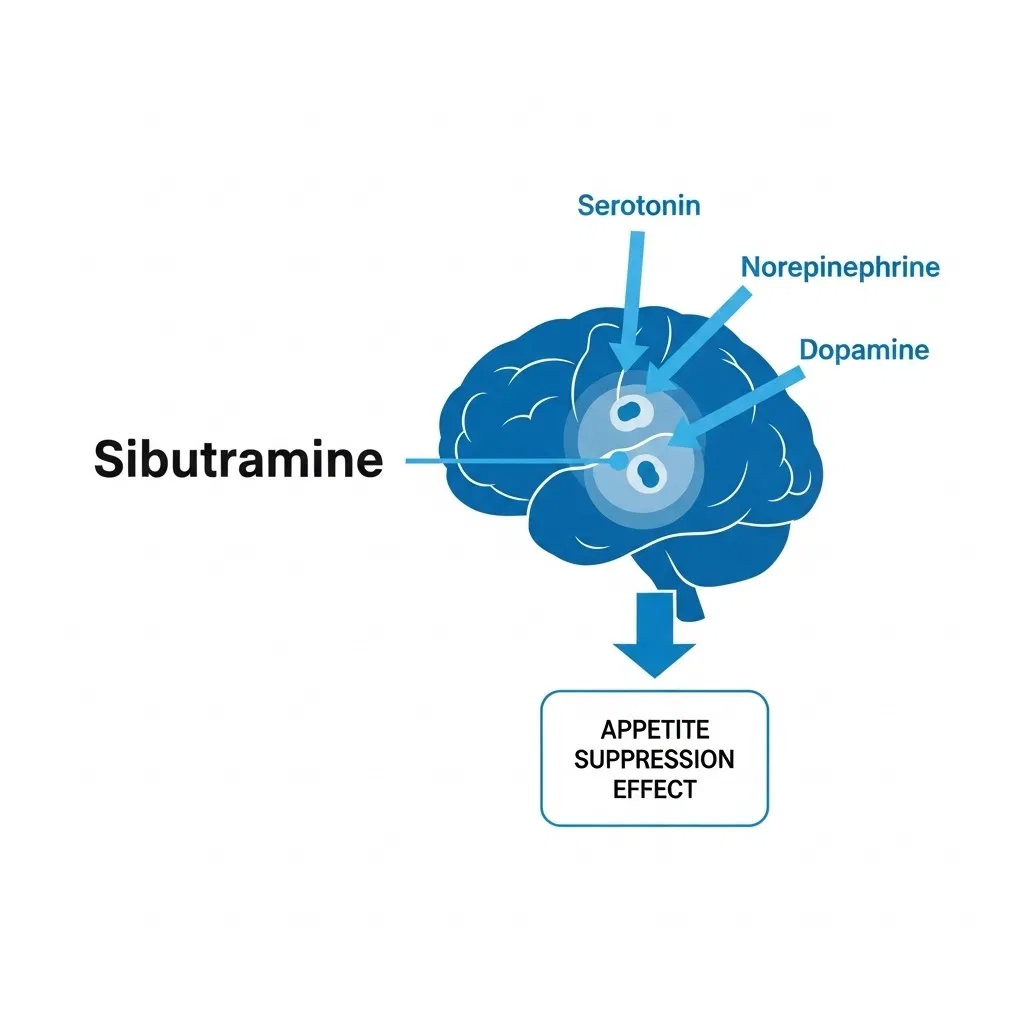 Cơ chế hoạt động của Sibutramin.