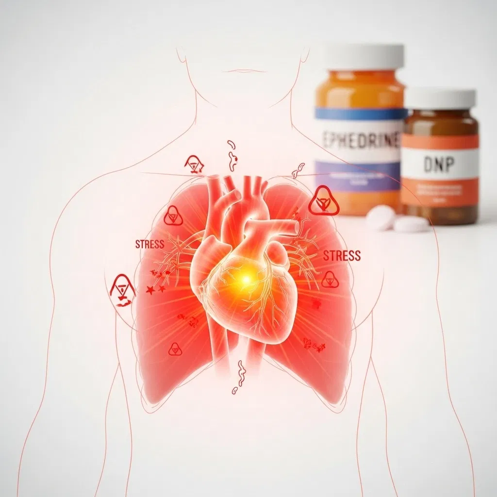 Ephedrine và DNP gây tăng nhịp tim, sốc nhiệt, nguy hiểm tính mạng