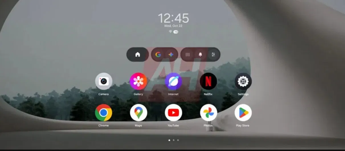 Giao diện người dùng của kính Galaxy XR (Ảnh: Internet)