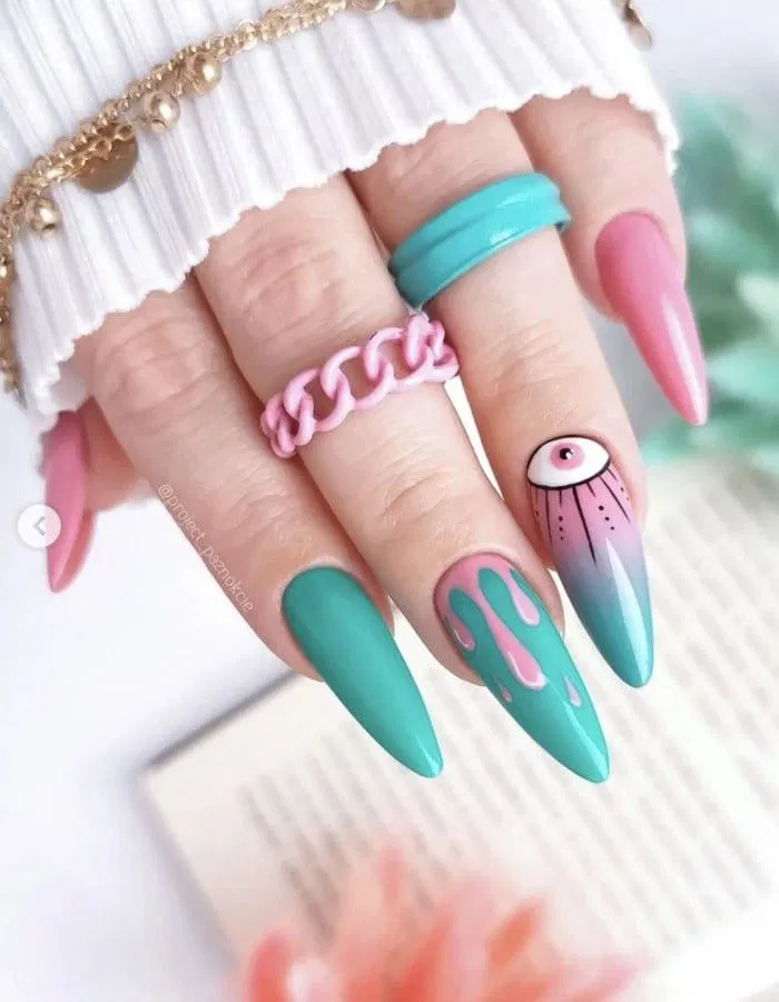 Mẫu nail Halloween đẹp "sang chảnh" quyến rũ (Ảnh: Internet)