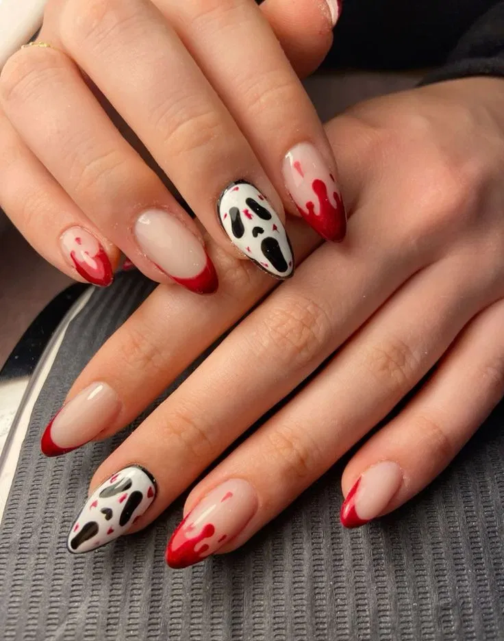 Mẫu nail Halloween đẹp rùng rợn, kinh dị (Ảnh: Internet)