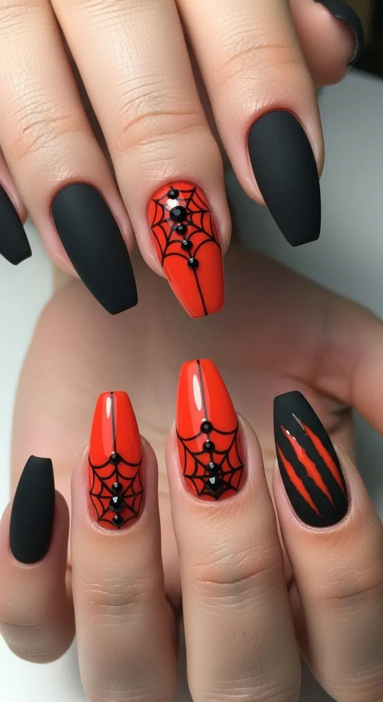 Mẫu nail Halloween đẹp "sang chảnh" quyến rũ (Ảnh: Internet)