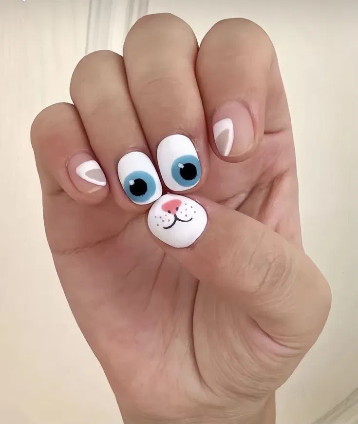 Mẫu nail Halloween ngắn cute (Ảnh: Internet)