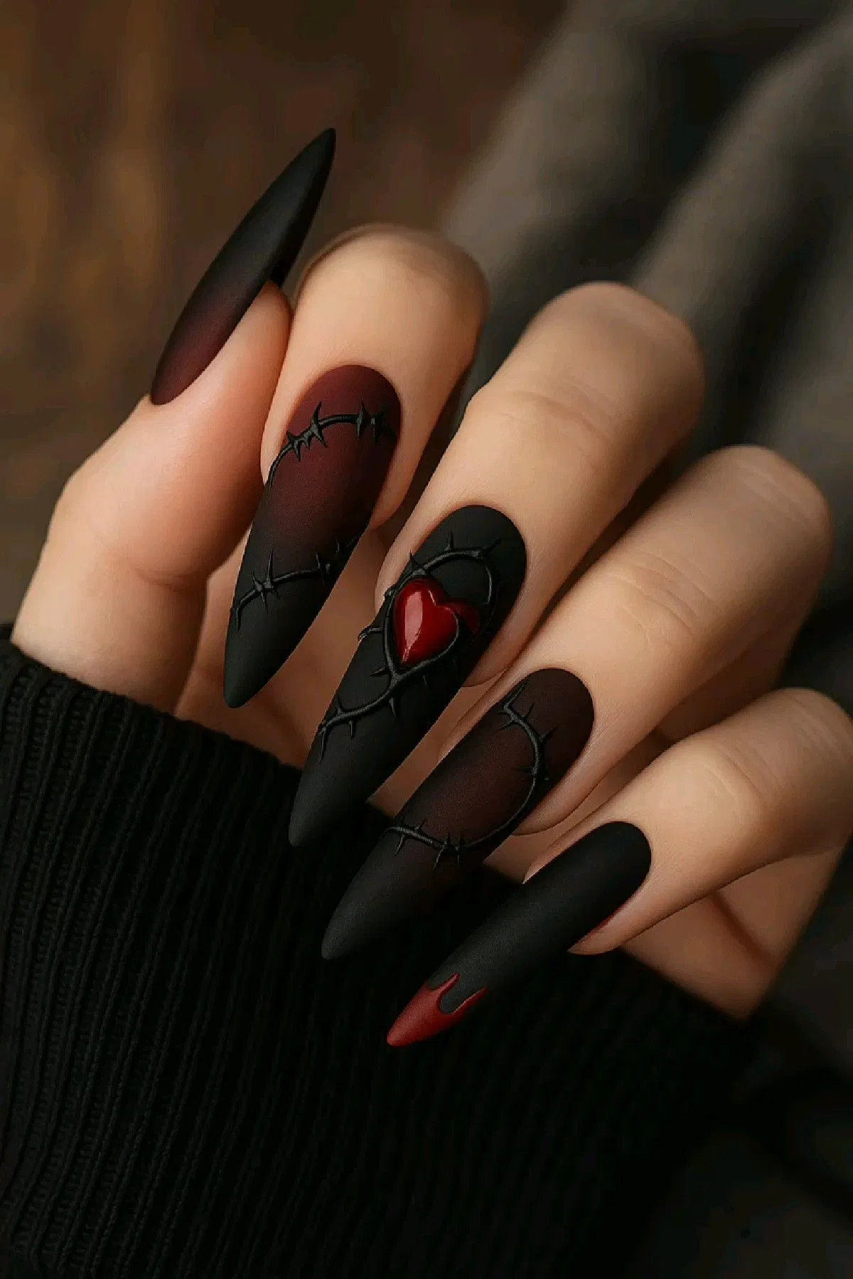 Mẫu nail Halloween đẹp "sang chảnh" quyến rũ (Ảnh: Internet)