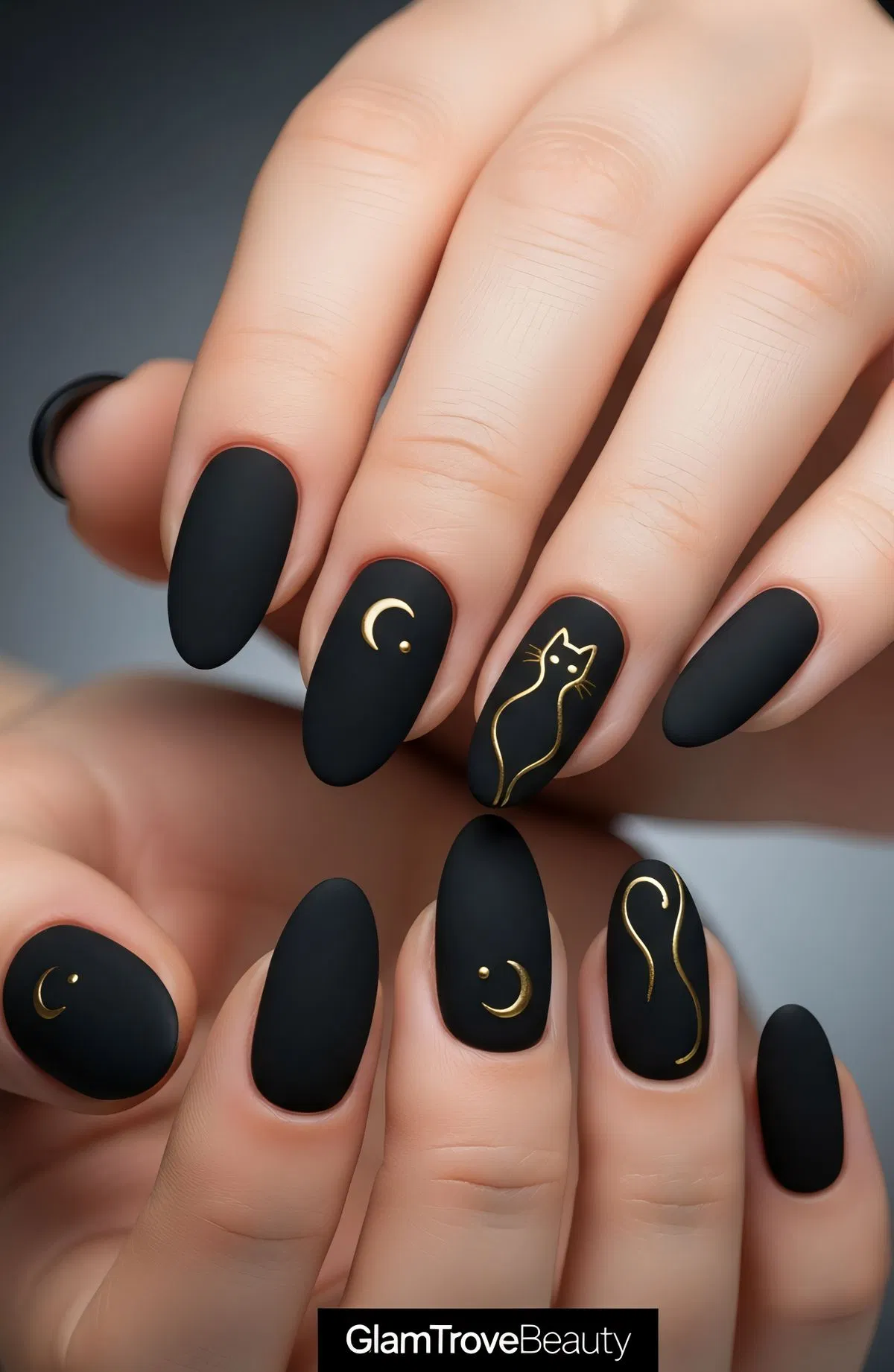 Mẫu nail Halloween đẹp "sang chảnh" quyến rũ (Ảnh: Internet)