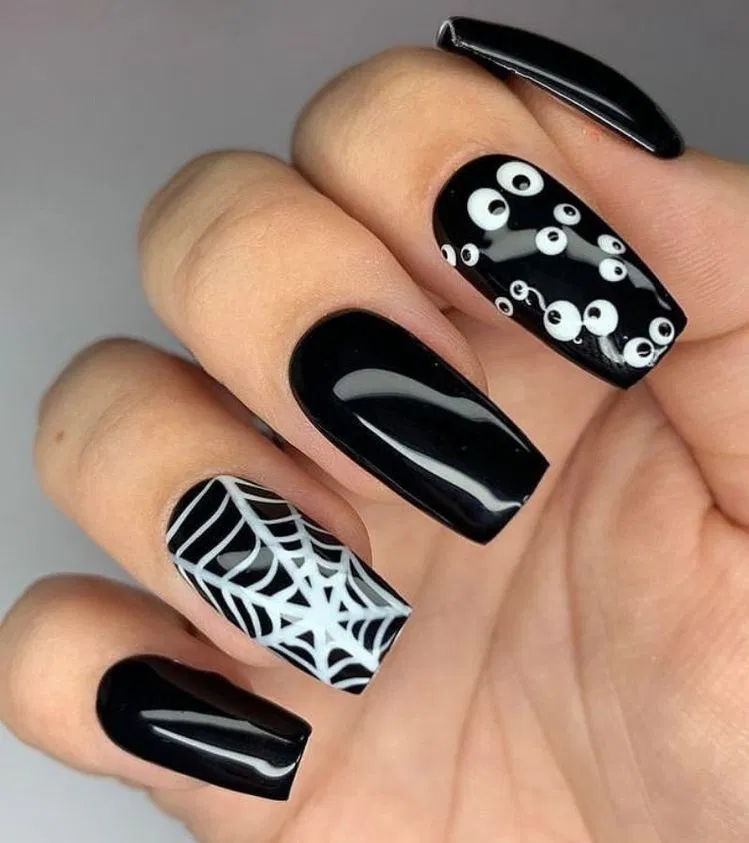 Mẫu nail Halloween ngắn cute (Ảnh: Internet)