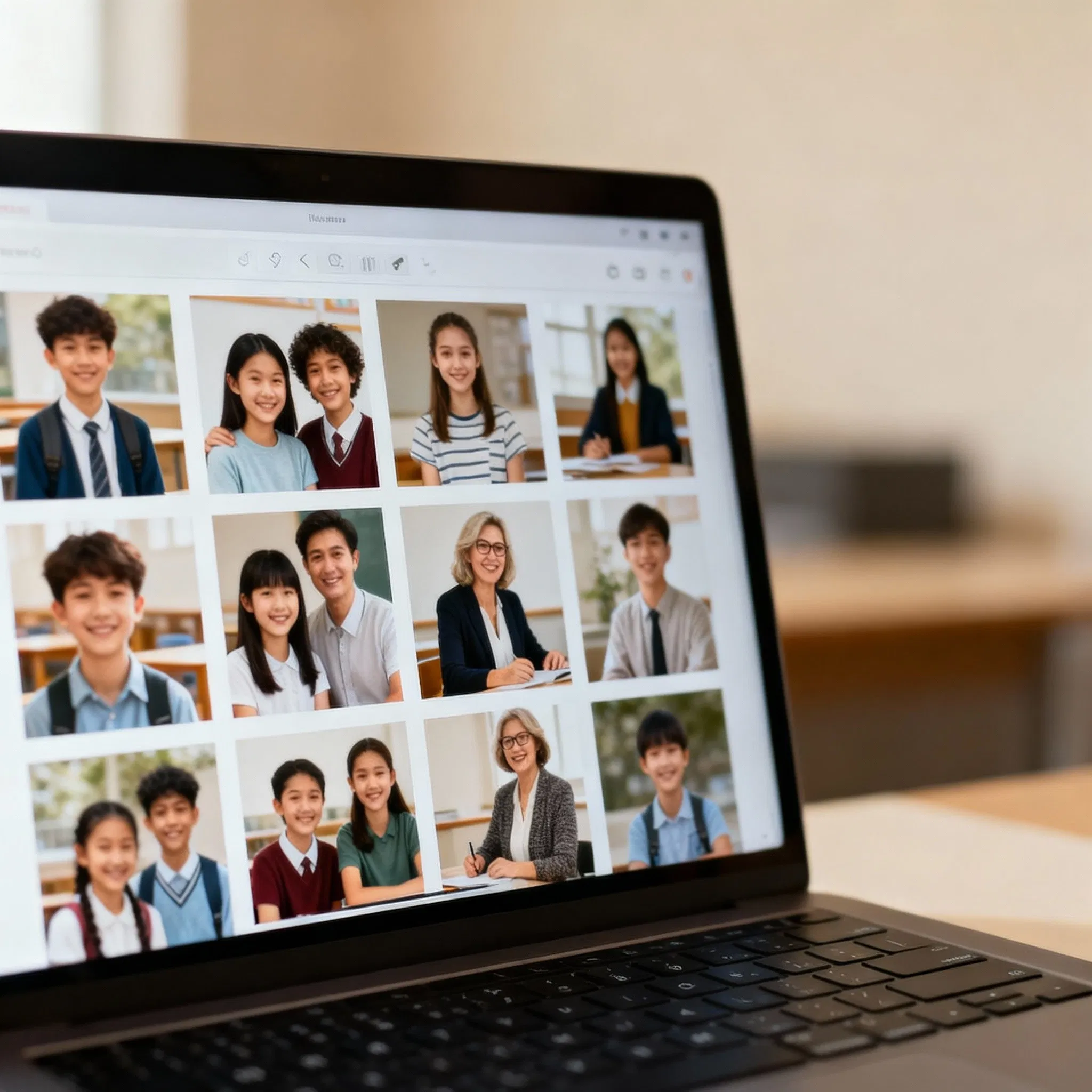 Album ảnh kỹ thuật số lưu giữ ký ức giữa thầy cô và học trò, hình ảnh kỷ niệm xúc động nhân ngày 20/11.