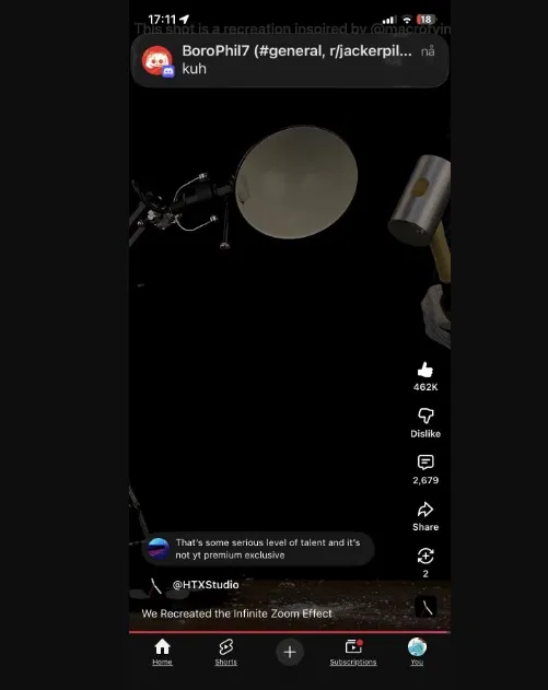 Giao diện mới của YouTube Shorts (Ảnh: Internet) Giao diện mới của YouTube Shorts (Ảnh: Internet)