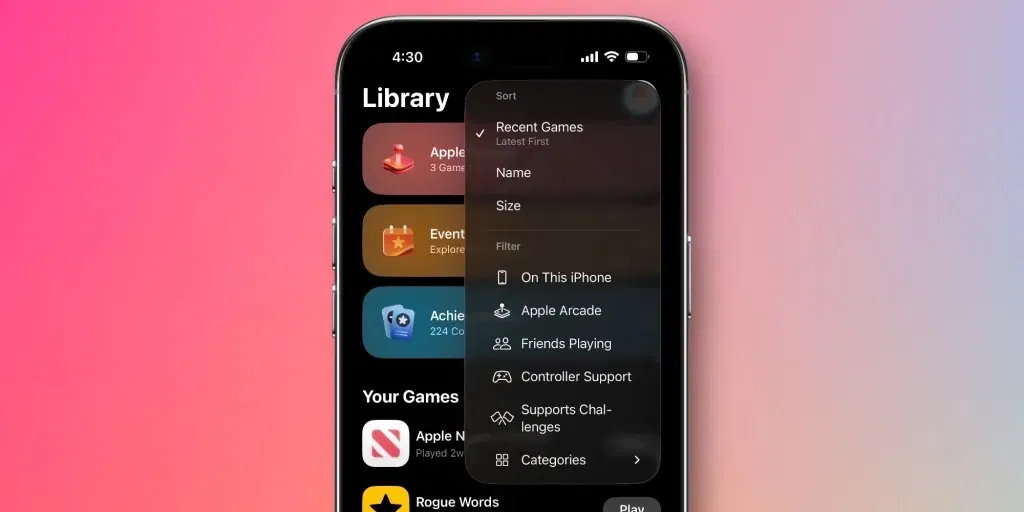 Ứng dụng Games (Ảnh: Internet)