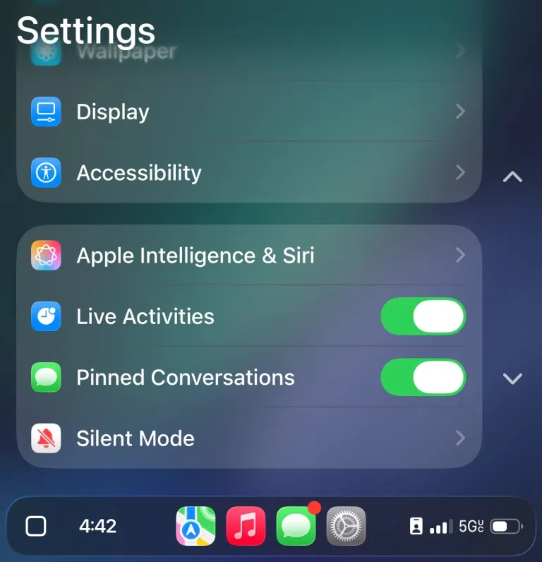 Giao diện Cài đặt CarPlay trên iPhone (Ảnh: Internet)