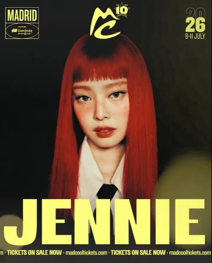 Jennie là nghệ sĩ biểu diễn chính tại MAD COOL FESTIVAL 2026 (Ảnh: Internet)