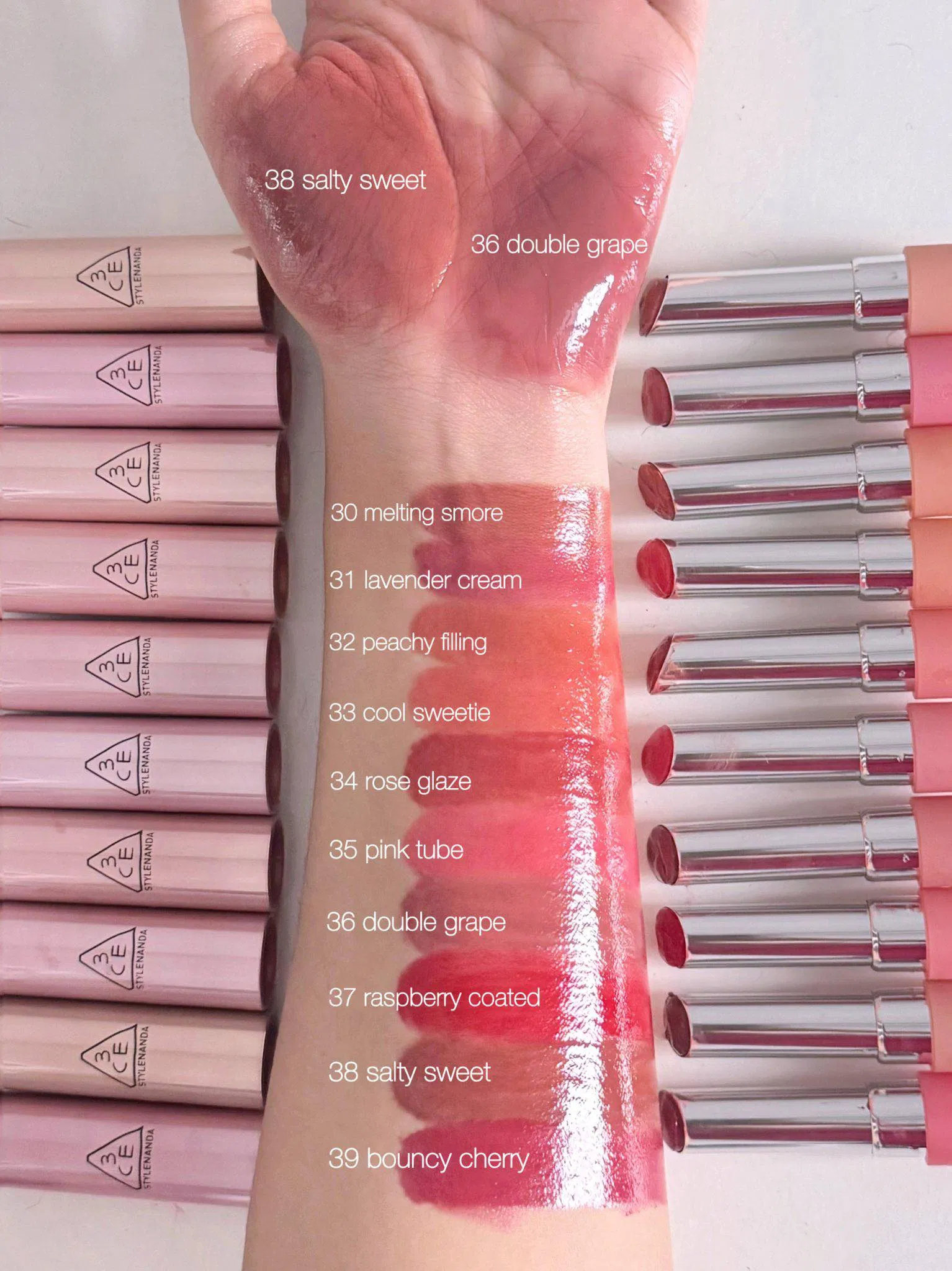 Son bóng dưỡng môi 3CE Glazy Lip Glow