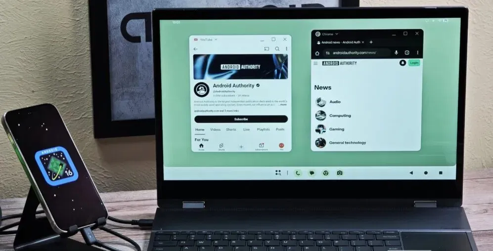 Chế độ giao diện máy tính trên điện thoại Pixel chạy phiên bản hệ điều hành Android 16 QPR1 (Ảnh: Internet) Chế độ giao diện máy tính trên điện thoại Pixel chạy phiên bản hệ điều hành Android 16 QPR1 (Ảnh: Internet)