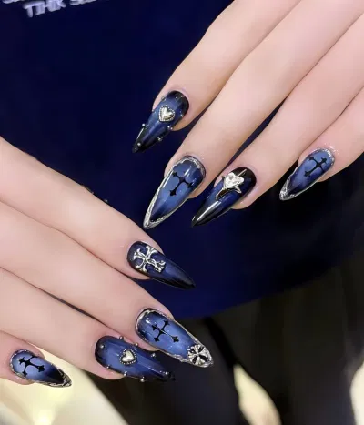 Lưu ý chọn màu nail xanh dương