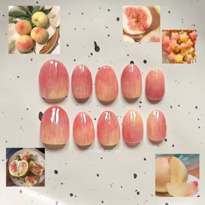 Ombre tone vàng hồng giống vỏ trái đào Ombre tone vàng hồng giống vỏ trái đào