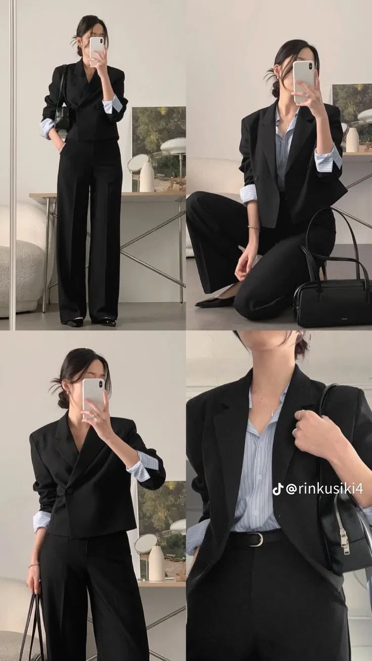 Áo vest ngắn và sơ mi layer thanh lịch Áo vest ngắn và sơ mi layer thanh lịch