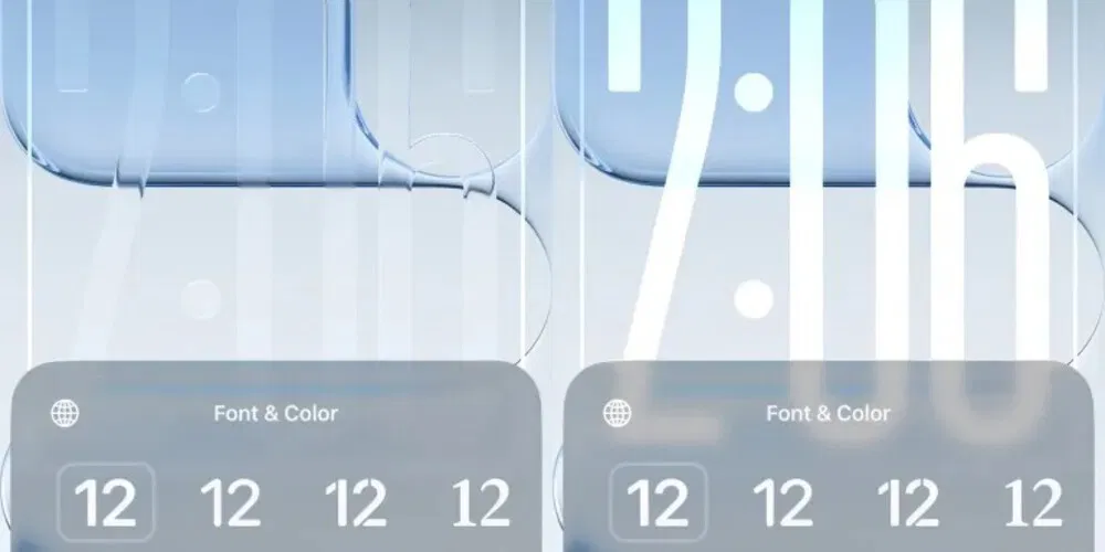 Liquid Glass trên Lock Screen (Ảnh: Internet)