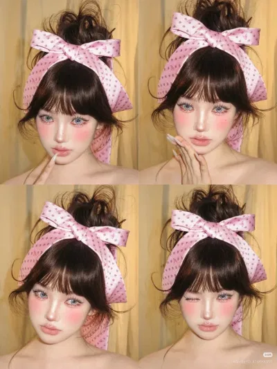 Trang điểm phong cách Douyin tone hồng barbie