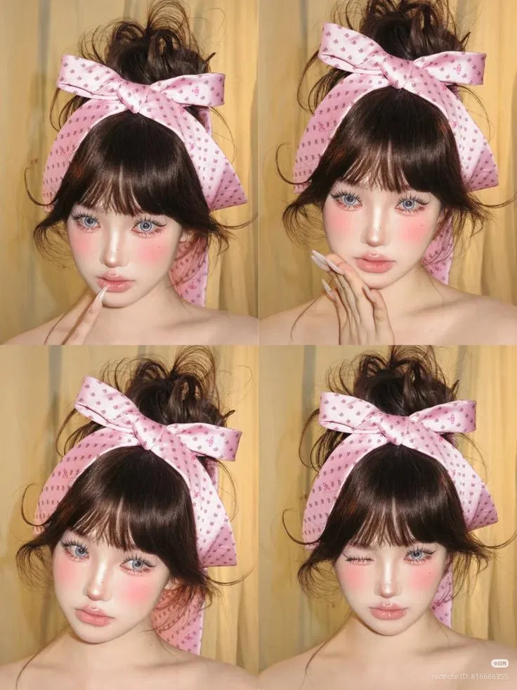 Trang điểm phong cách Douyin tone hồng barbie
