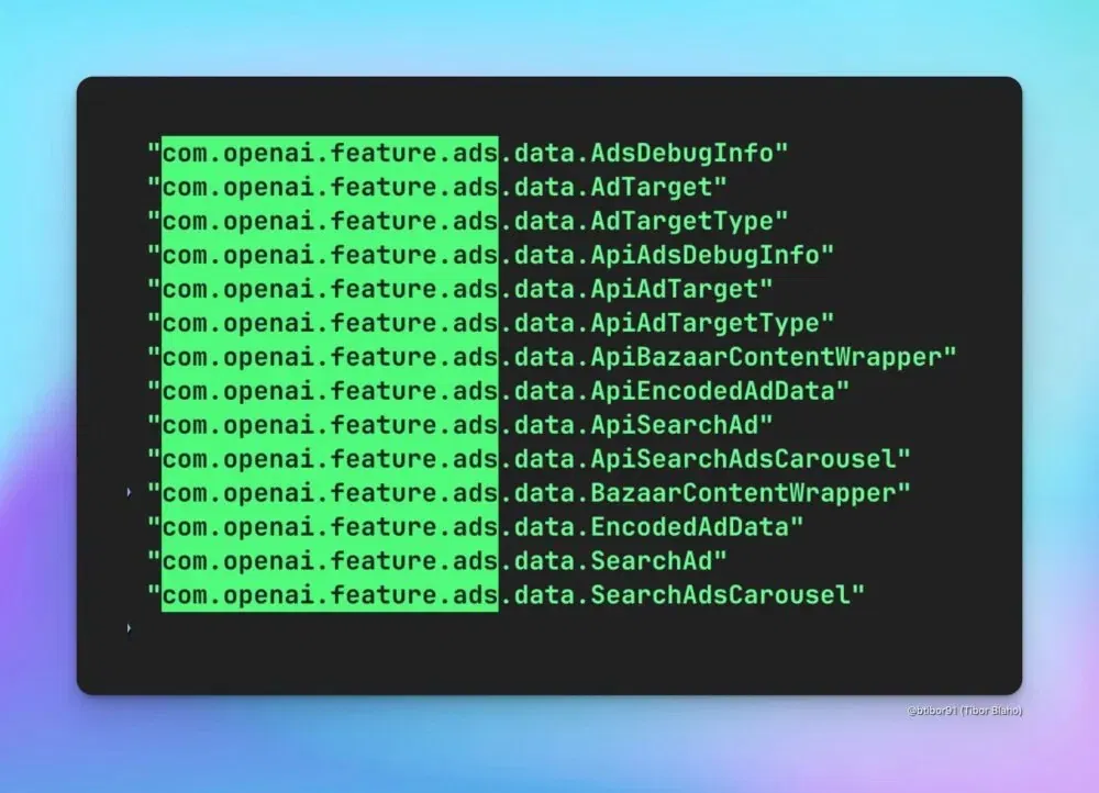 Các đoạn code trong phiên bản ứng dụng ChatGPT (Ảnh: Internet) Các đoạn code trong phiên bản ứng dụng ChatGPT (Ảnh: Internet)