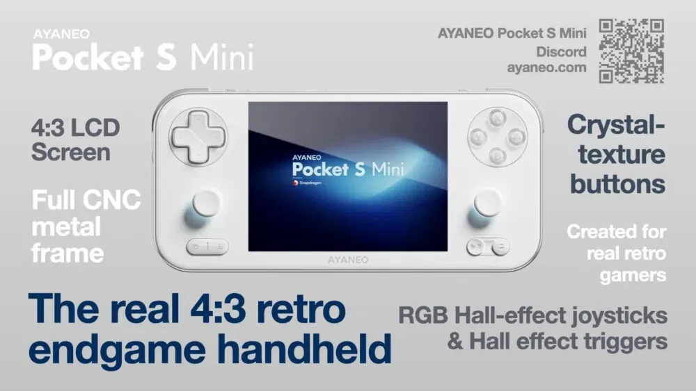 Thông số kỹ thuật của máy chơi game AYANEO Pocket S Mini (Ảnh: Internet)