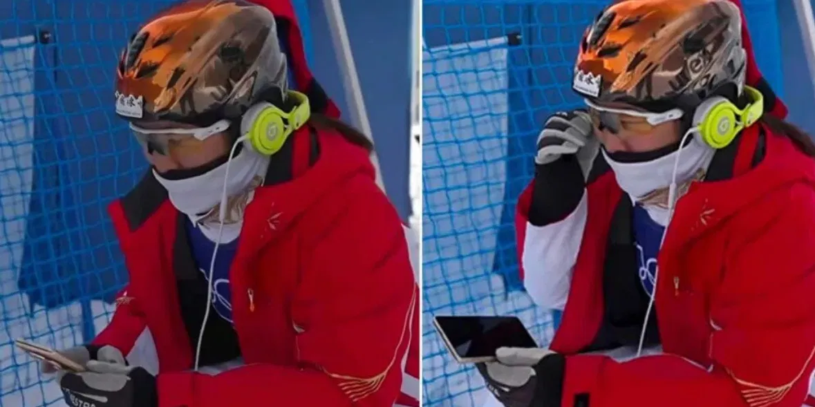 Vận động viên Xu Mengtao cầm chiếc điện thoại được cho là Magic V6 (Ảnh: Internet) Vận động viên Xu Mengtao cầm chiếc điện thoại được cho là Magic V6 (Ảnh: Internet)