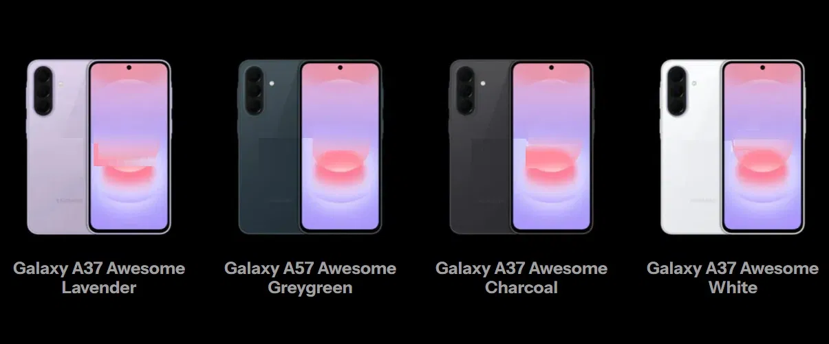 Điện thoại Galaxy A37 với các màu được tiết lộ (Ảnh: Internet)