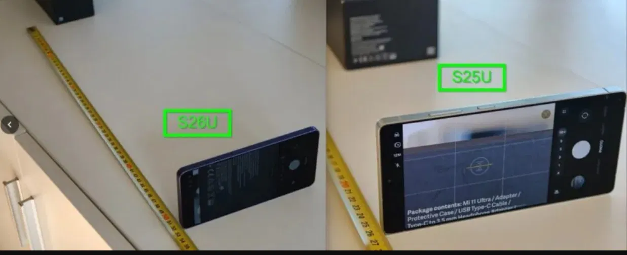 Khoảng cách lấy nét tối thiểu của Galaxy S26 Ultra so với Galaxy S25 Ultra (Ảnh: Internet) Khoảng cách lấy nét tối thiểu của Galaxy S26 Ultra so với Galaxy S25 Ultra (Ảnh: Internet)