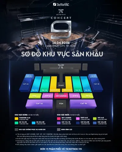 Sơ đồ khu vực sân khấu Day 9. Nguồn: internet