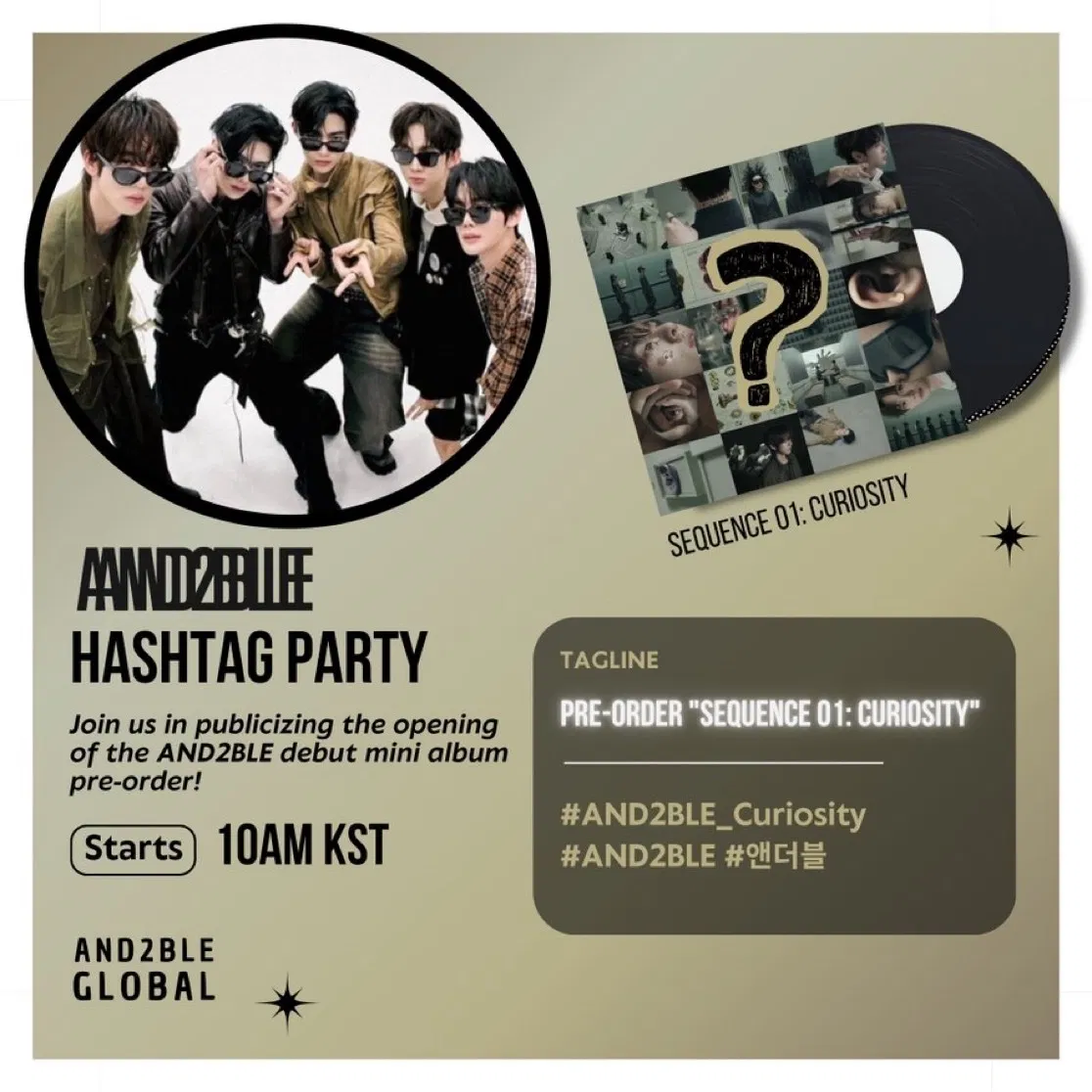 AND2BLE sẽ chính thức ra mắt vào lúc 18h ngày 26/5 với mini album đầu tay “Sequence 01: Curiosity”