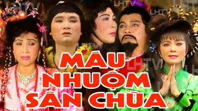 Vở cải lương Máu nhuộm sân chùa. Nguồn: Internet Vở cải lương Máu nhuộm sân chùa. Nguồn: Internet