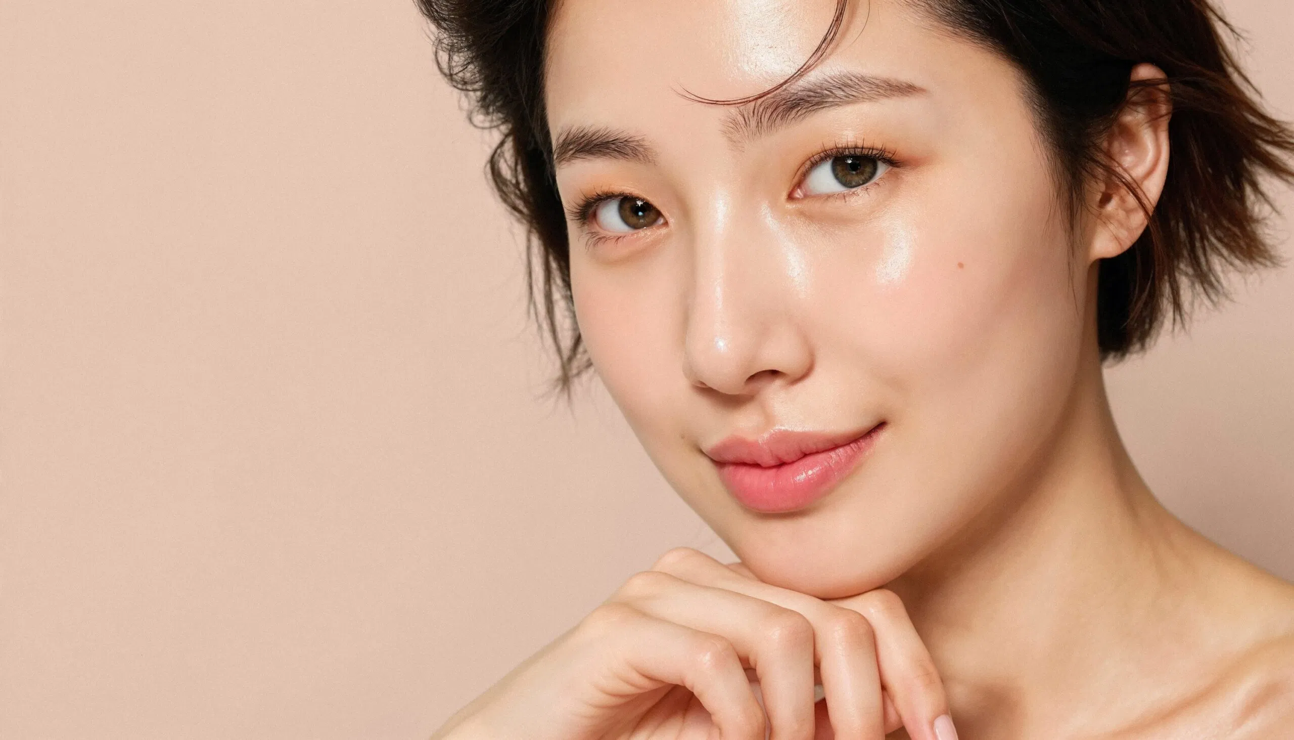 “Làn da thủy tinh” (glass skin) dùng để mô tả một làn da mịn, căng, trong trẻo và ngậm nước đến mức trông như phát sáng từ bên trong