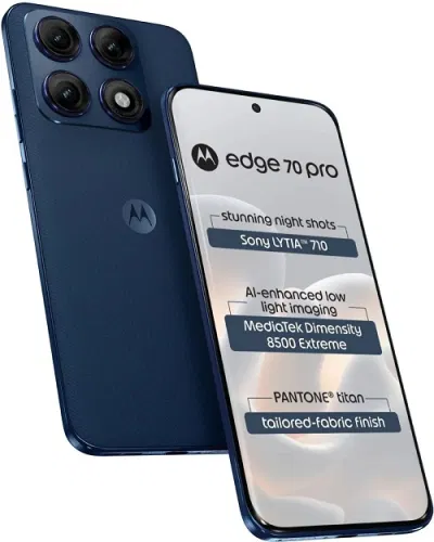 Điện thoại Motorola Edge 70 Pro phiên bản màu Pantone Titan (Ảnh: Internet) Điện thoại Motorola Edge 70 Pro phiên bản màu Pantone Titan (Ảnh: Internet)