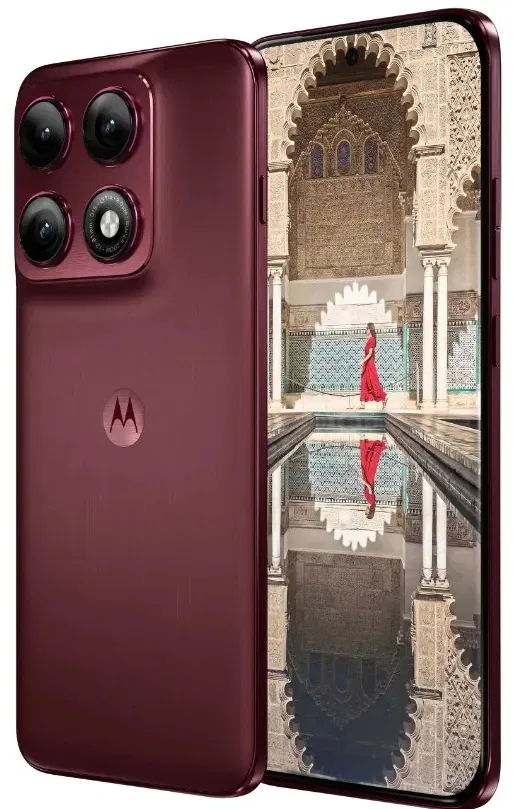 Hình ảnh rò rỉ màu đỏ đô của điện thoại Motorola Edge 70 Pro (Ảnh: Internet)