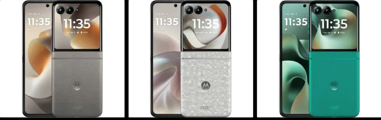 Hình ảnh tiết lộ điện thoại Motorola Razr 2026 với các màu (Ảnh: Internet)
