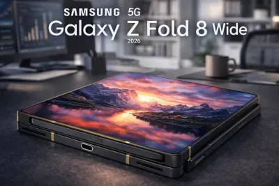 Hình ảnh dự đoán điện thoại gập Galaxy Z Fold 8 Wide của Samsung (Ảnh: Internet) Hình ảnh dự đoán điện thoại gập Galaxy Z Fold 8 Wide của Samsung (Ảnh: Internet)