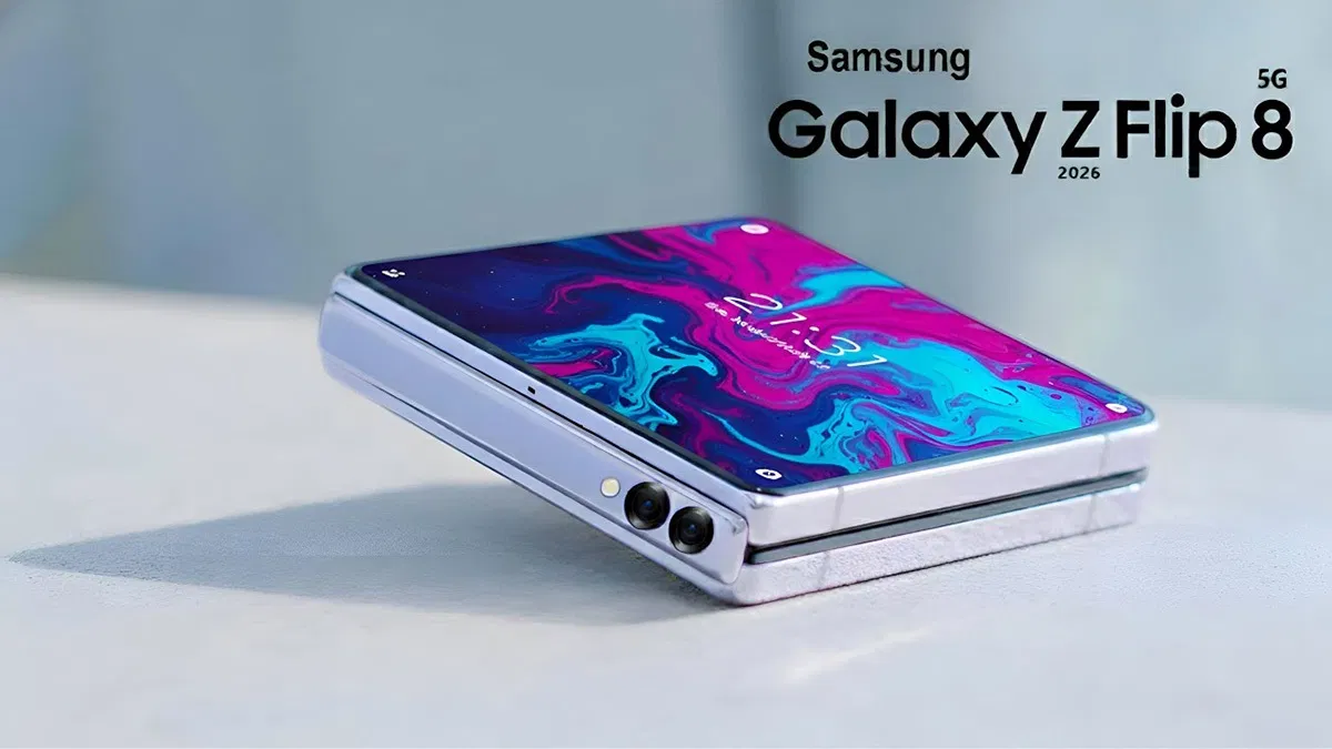 Hình ảnh dự đoán điện thoại màn hình gập Galaxy Z Flip 8 của Samsung (Ảnh: Internet)