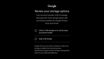 Thông báo của Google về việc thay đổi dung lượng lưu trữ khi đăng ký tài khoản Gmail (Ảnh: Internet) Thông báo của Google về việc thay đổi dung lượng lưu trữ khi đăng ký tài khoản Gmail (Ảnh: Internet)
