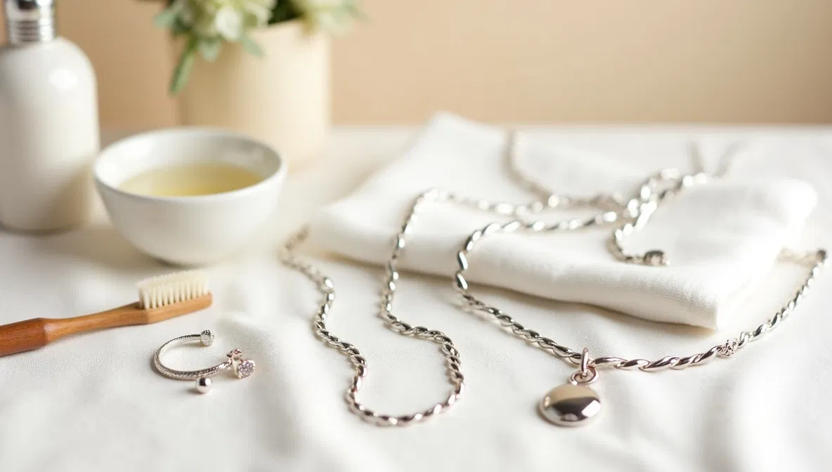 Làm sạch trang sức bạc