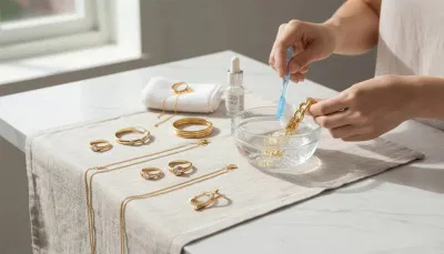 Làm sạch trang sức vàng