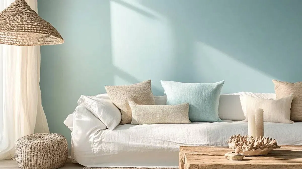 Xanh ngọc nhạt và màu cát