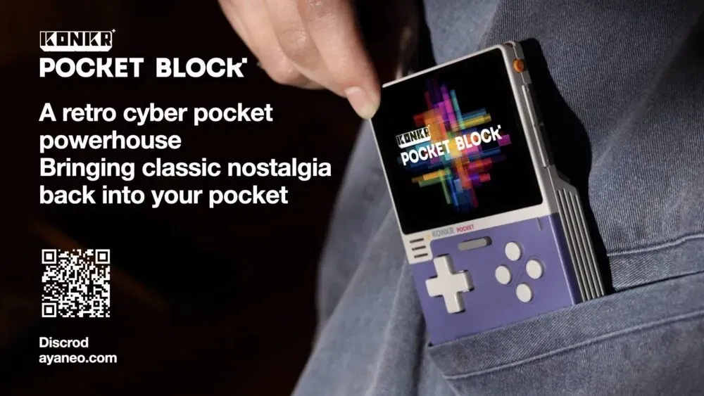 Hình ảnh chính thức máy chơi game AYANEO Pocket Block (Ảnh: Internet)