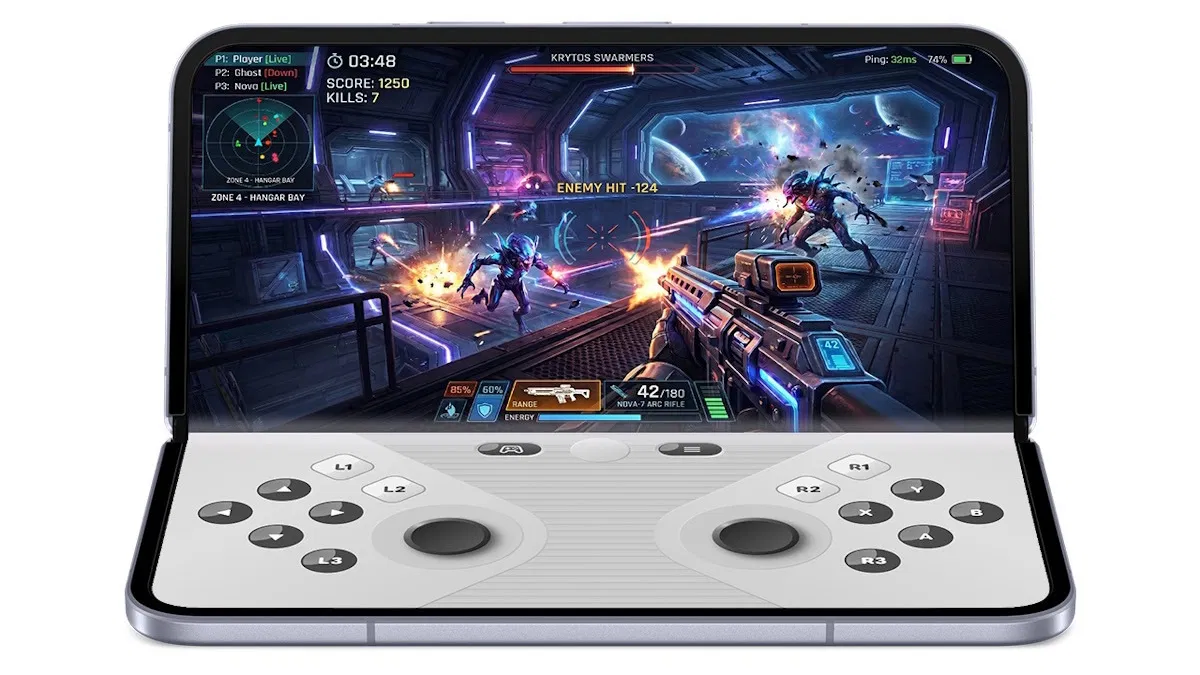 Chế độ chơi game trên điện thoại gập của Android 17 (Ảnh: Internet)