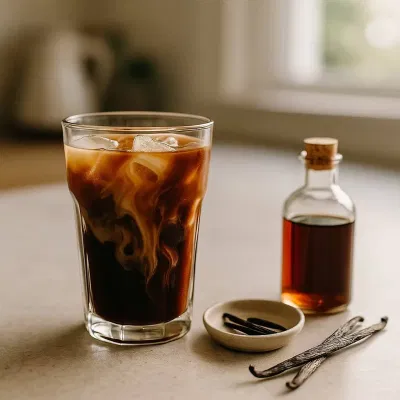 thêm vài giọt chiết xuất vani hoặc chiết xuất hạnh nhân nguyên chất