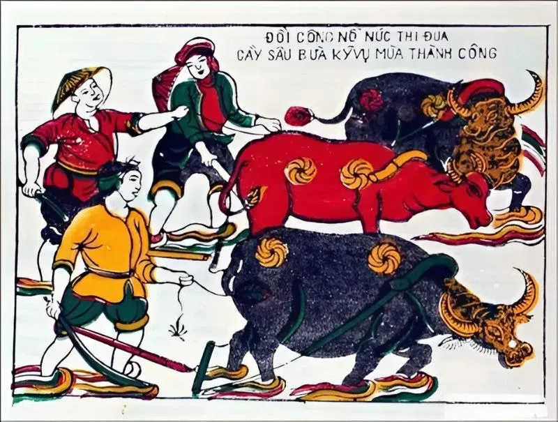 Tranh dân gian làng Sình. Nguồn: Internet